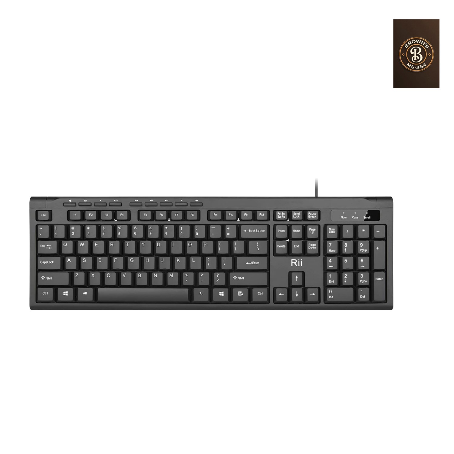 RK907 Ultra-Slim Compact USB Wired Keyboard for Mac and PC,Windows 10/8 / 7 /...