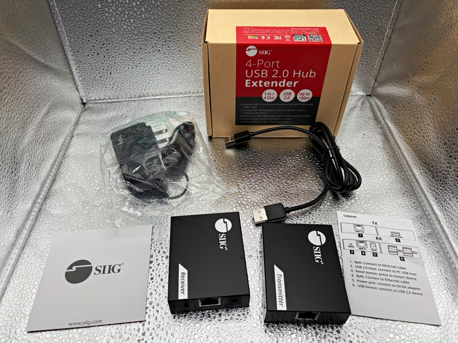 SIIG 4-Port USB 2.0 Hub Extender