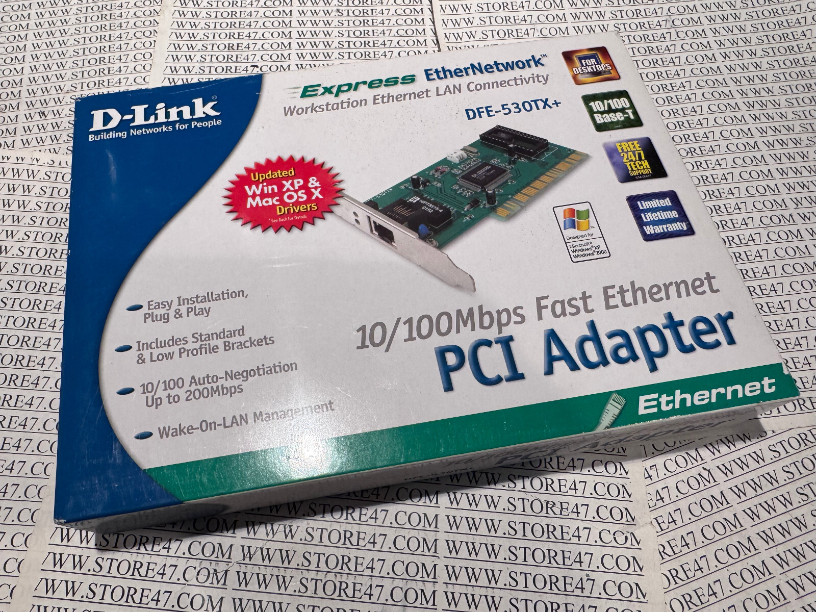 RETRO BUILD D-Link Express Fast PCI Ethernet Network Card 10/100 DFE-530TX+