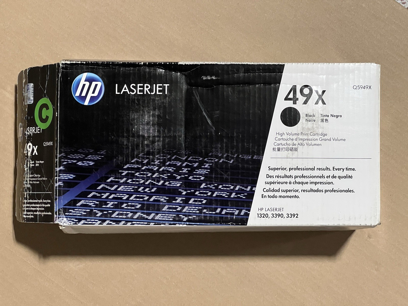 HP 49X (Q5949X) Black High Yield Original LaserJet Toner Cartridge-Worn/Open Box