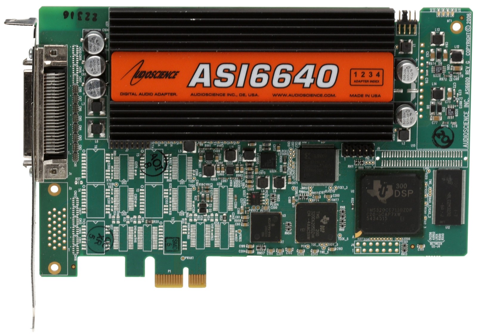 AudioScience ASI6640 PCIe Multichannel Broadcast Sound Card  **PARTS OR REPAIR**