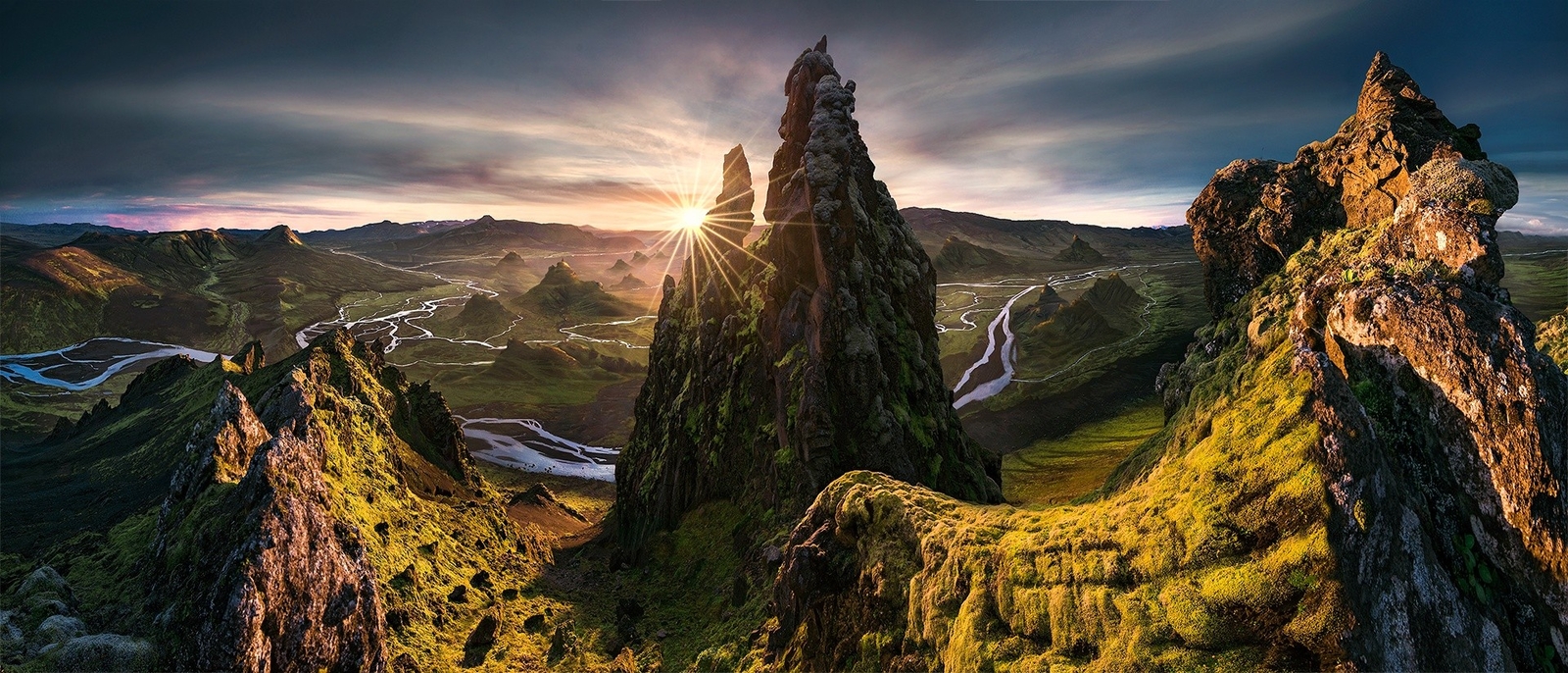 Landscape max rive r sunset river mountains Custom Gaming Mat Desk