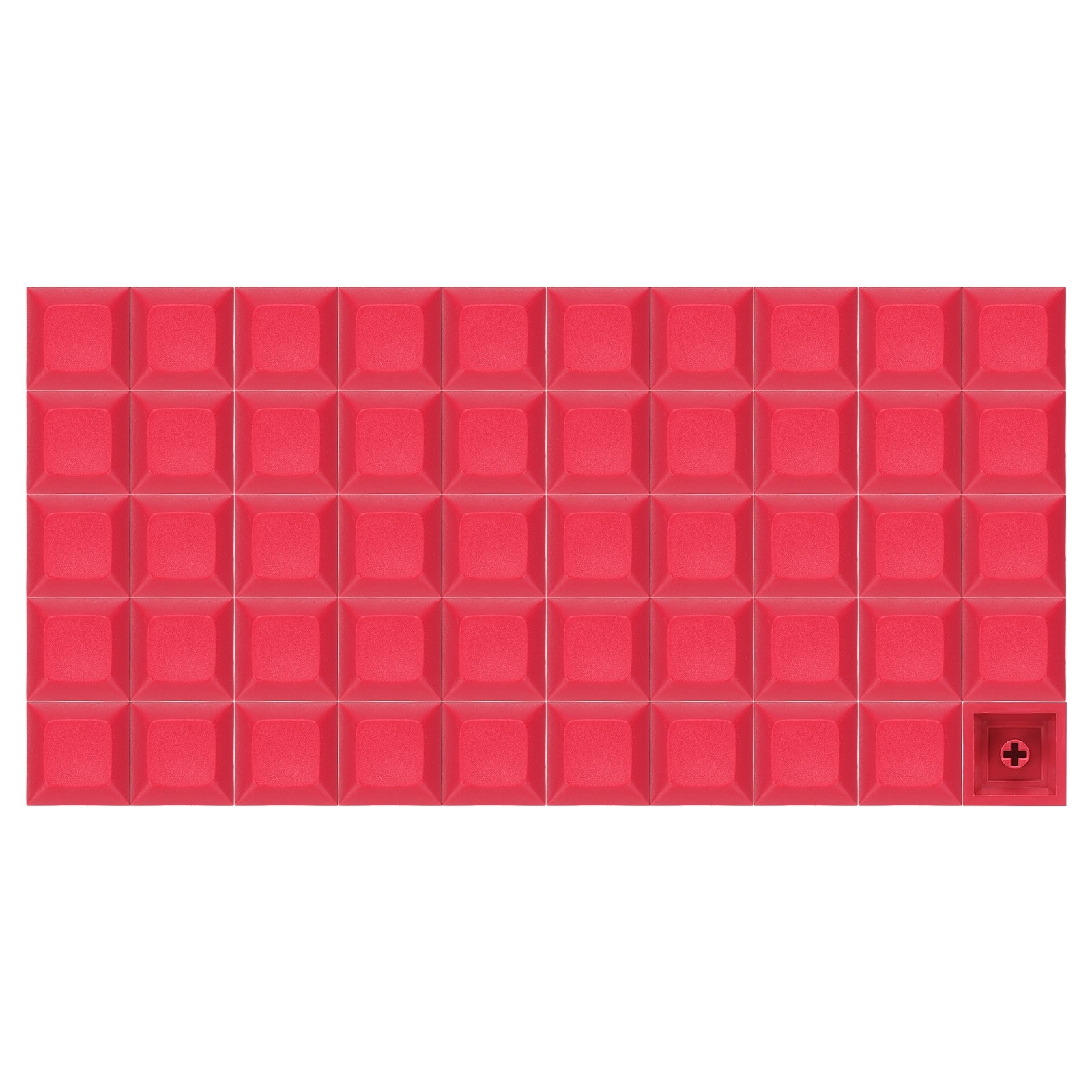 50 Pcs PBT Keycap Set DSA Mechanical Numeric Keypads for Keyboard, Red