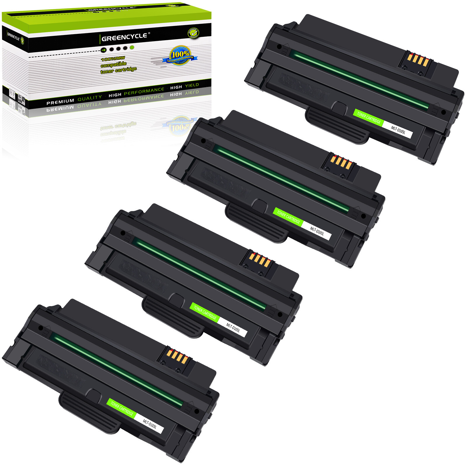 4PK MLT-D105L Toner Cartridge Fit For Samsung ML-1910 ML-2525W SCX4623FN SF-650P