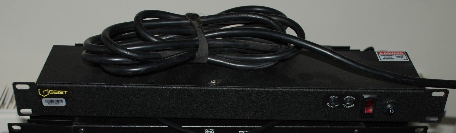 GEIST 110V SPN06415TL 19" RackMount 15 AMP 125 VAC 50/60HZ 6 Outlet Power Strip