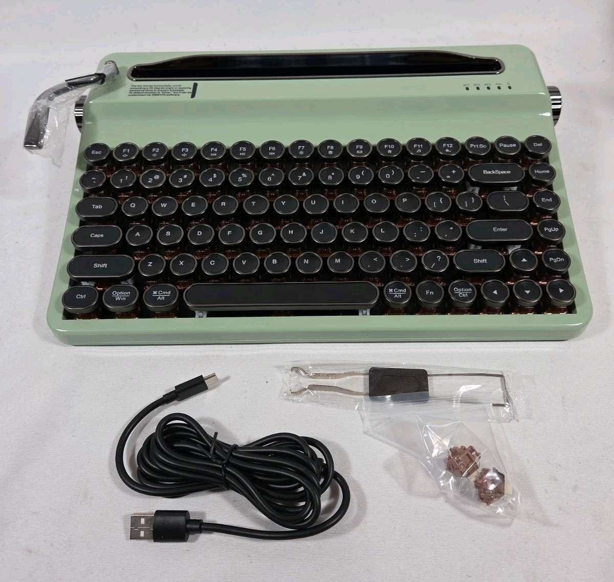 YUNZII QL75 Wireless Typewriter Hot Swap Retro Mechanical Keyboard  