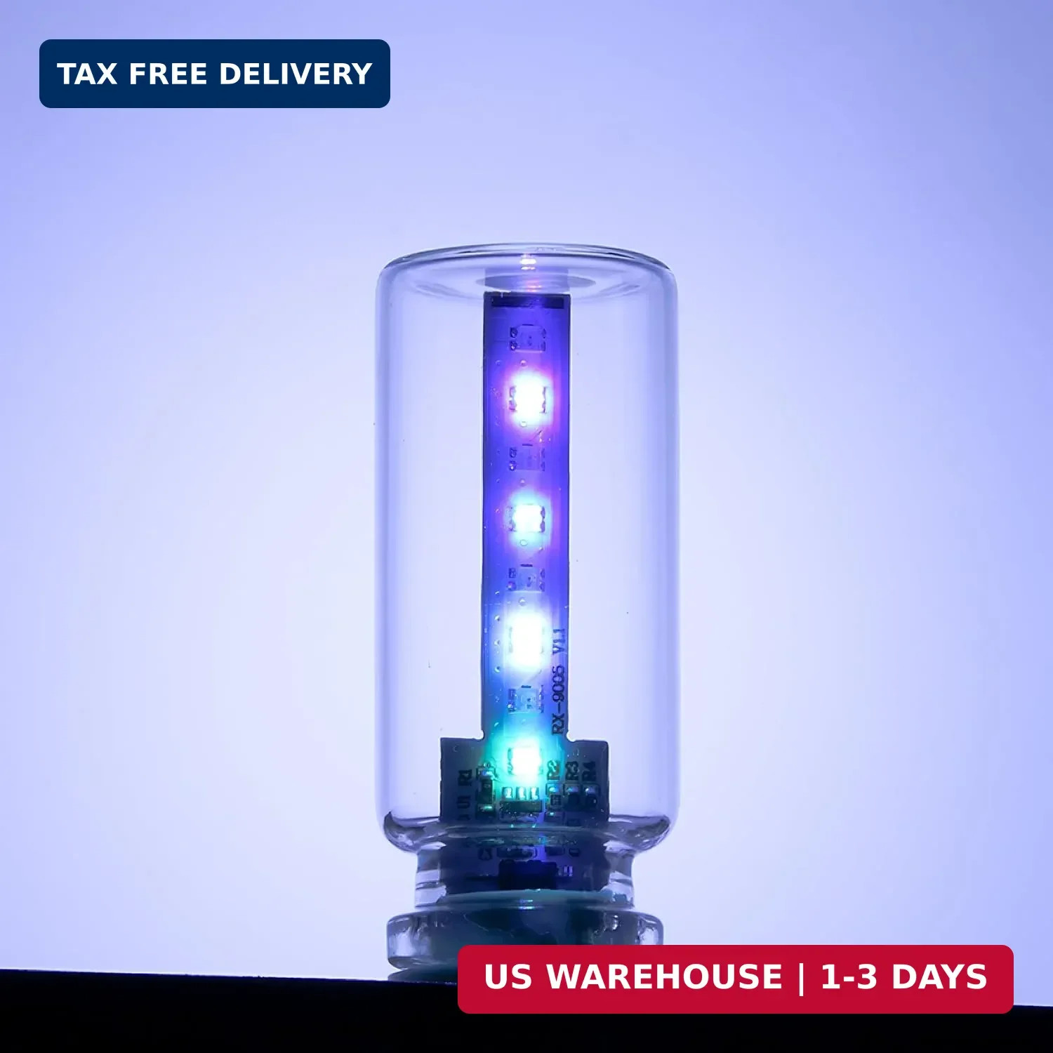 USB Car Interior LED Ambient Light - Touch Control LED Mood Lights, Dimmable 7 C