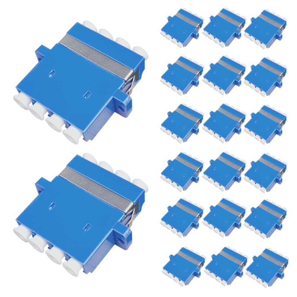 20Pcs LC-UPC to LC-UPC Fiber Optical Couplers 4 Fiber Channels Adapters Cable...