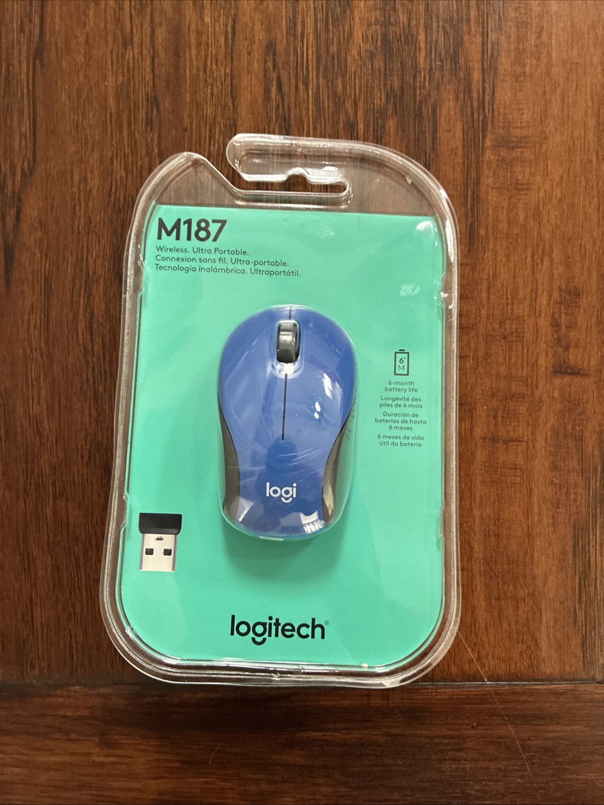 Logitech - M187 - Wireless Optical MINI Mouse with Nano Receiver - Blue