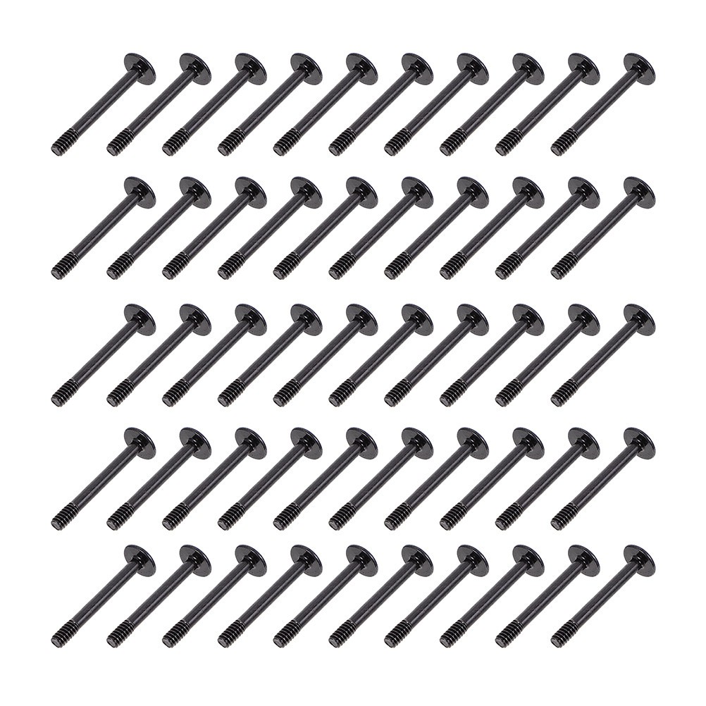 100Pcs Versatile Black Iron Screws for Pc Case Fan Cooling and Heat Dissipation
