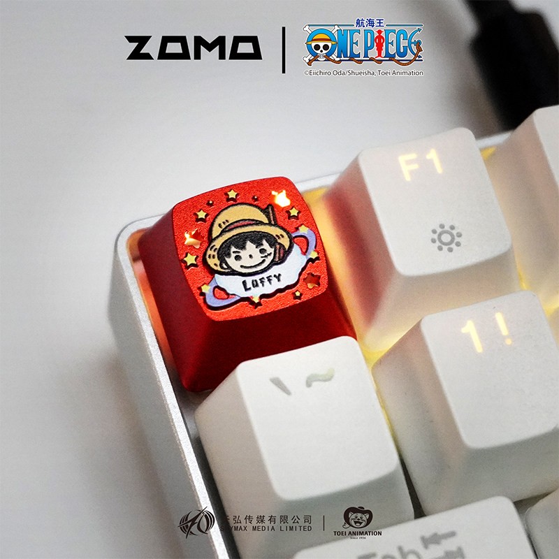 One Piece Official Keycap Set Luffy Zoro Chopper Metal Aluminum Alloy Keycaps