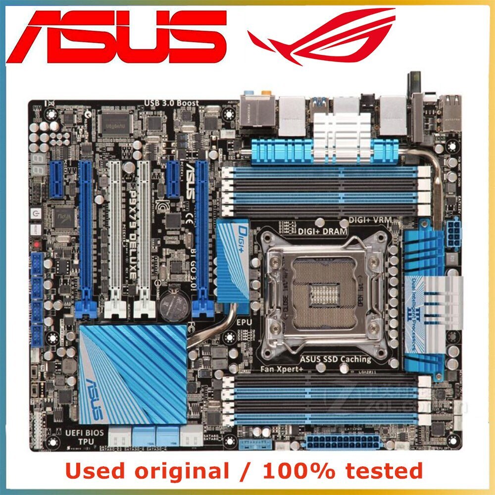 ASUS P9X79 Deluxe Computer Motherboard LGA 2011 DDR3 64G For Intel X79 Desktop