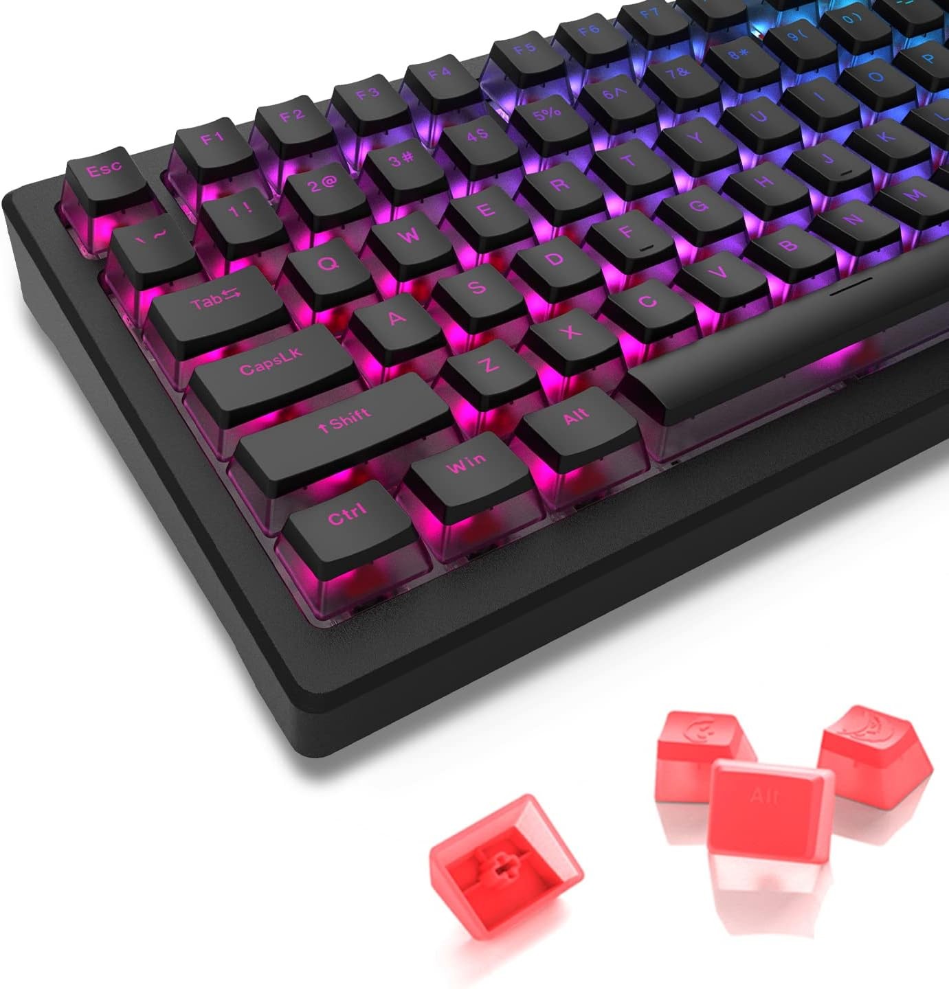 Womier Pudding Keycaps for Mechanical Keyboard 60 65 75 100 Percent - PBT Shine