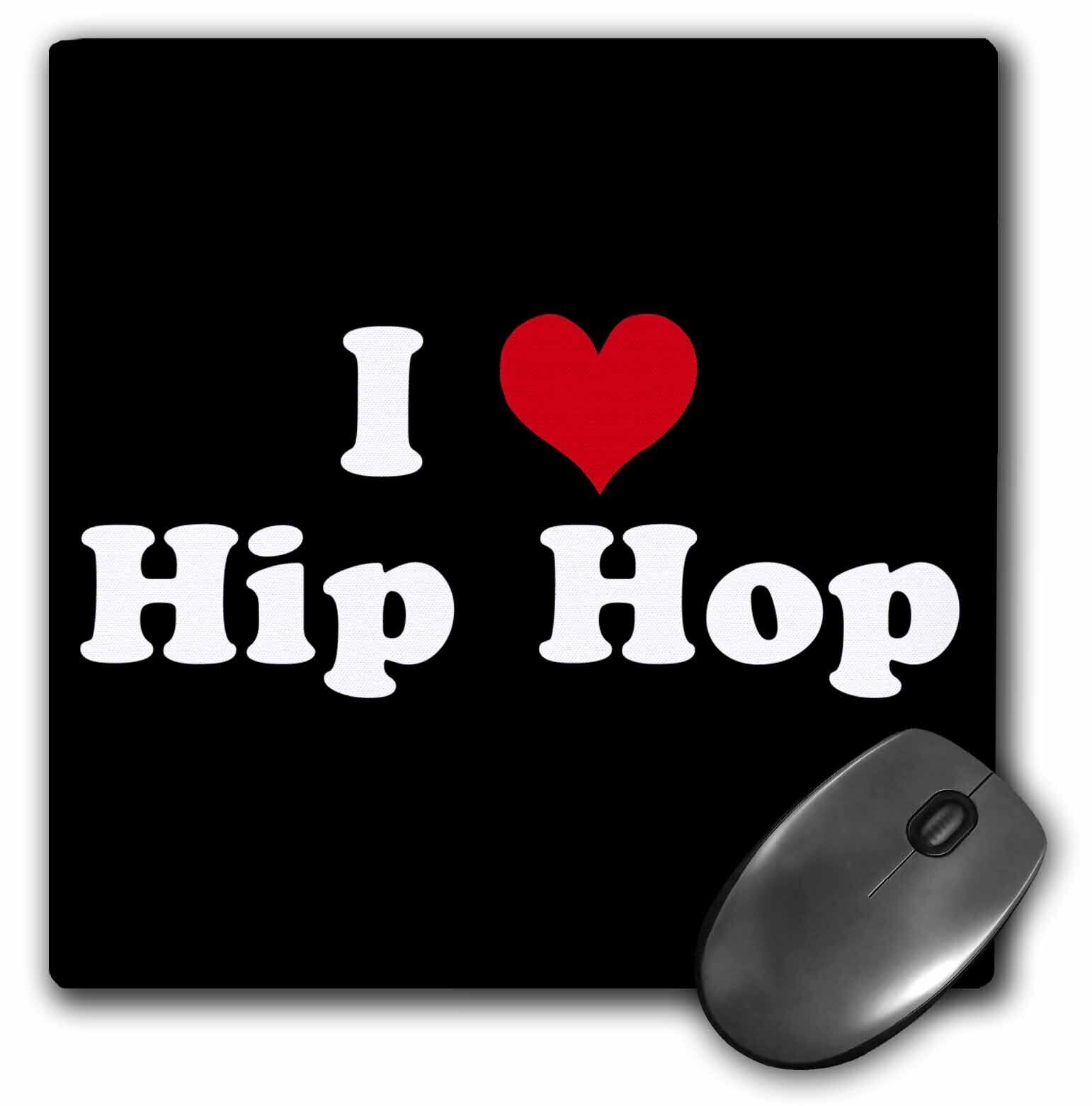 3dRose I Love Hip Hop MousePad