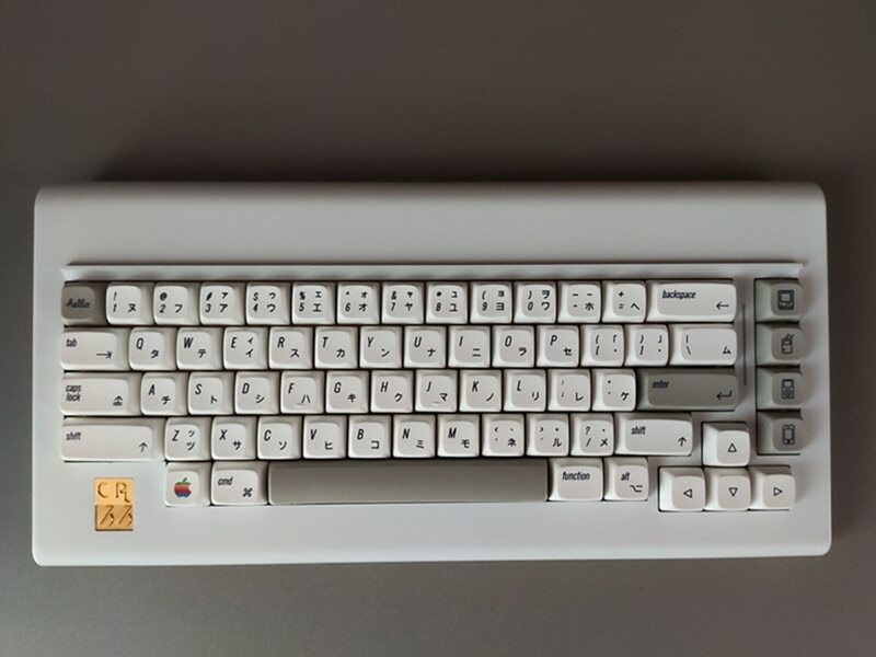 White Color Retro Mac Style PBT Keycaps For Cherry Switch Mechanical Gaming KB