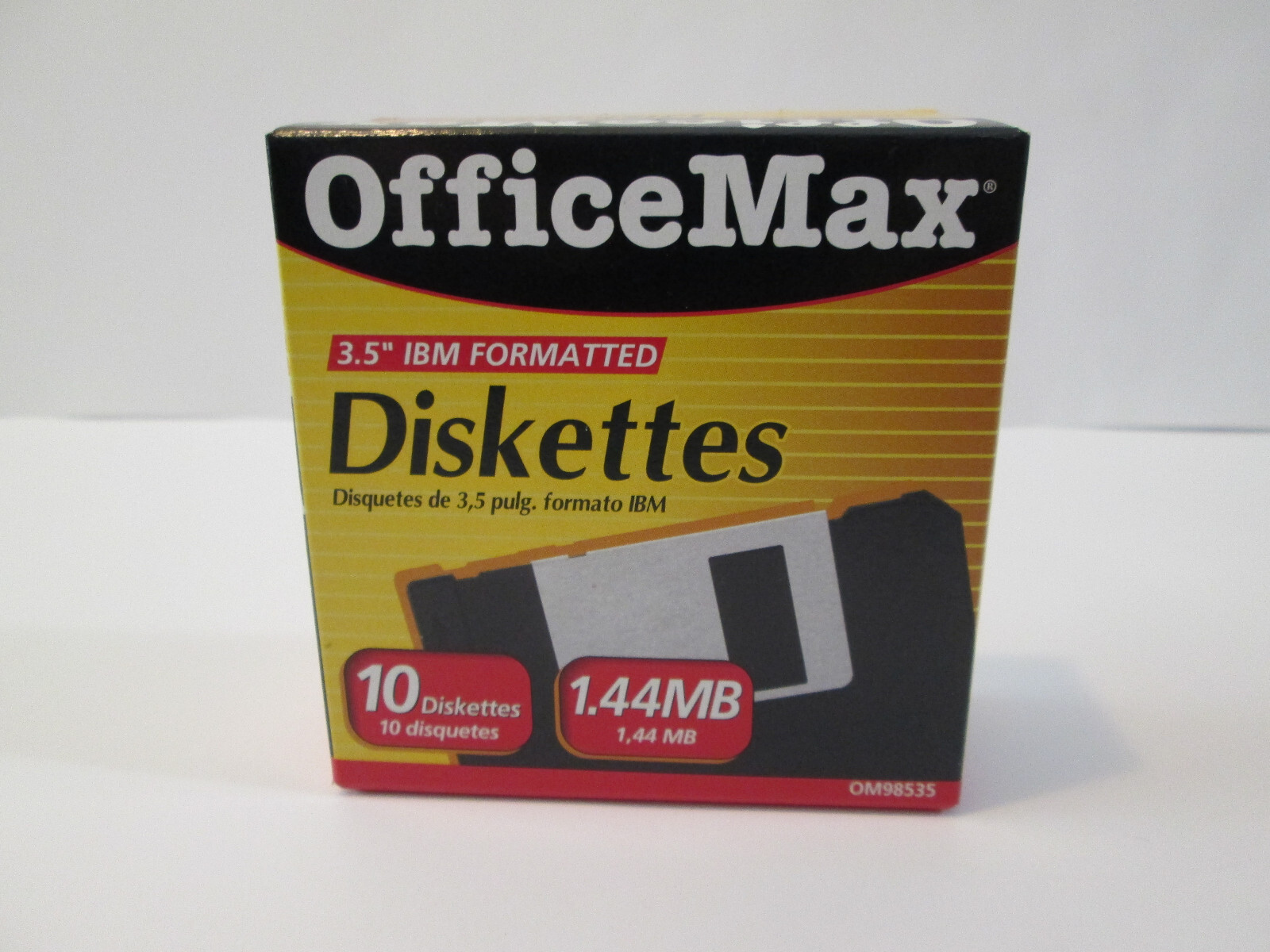 OfficeMax 3.5" IBM Formatted Floppy Diskettes 1.44MB 10 Diskettes New