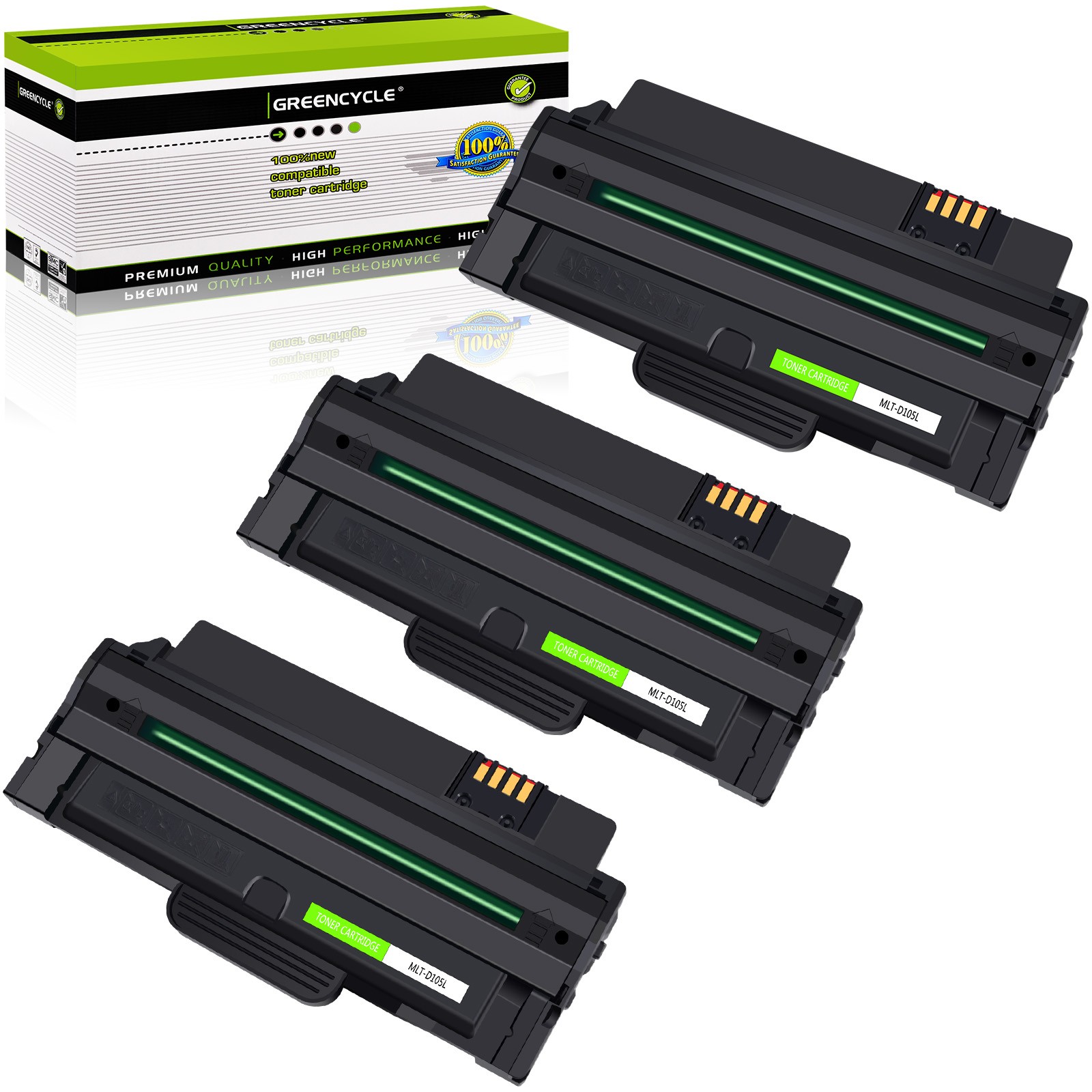 3PK MLT-D105L MLT-D105S Toner Cartridge Fit Samsung SF-655R ML-2580n SCX-4623FN