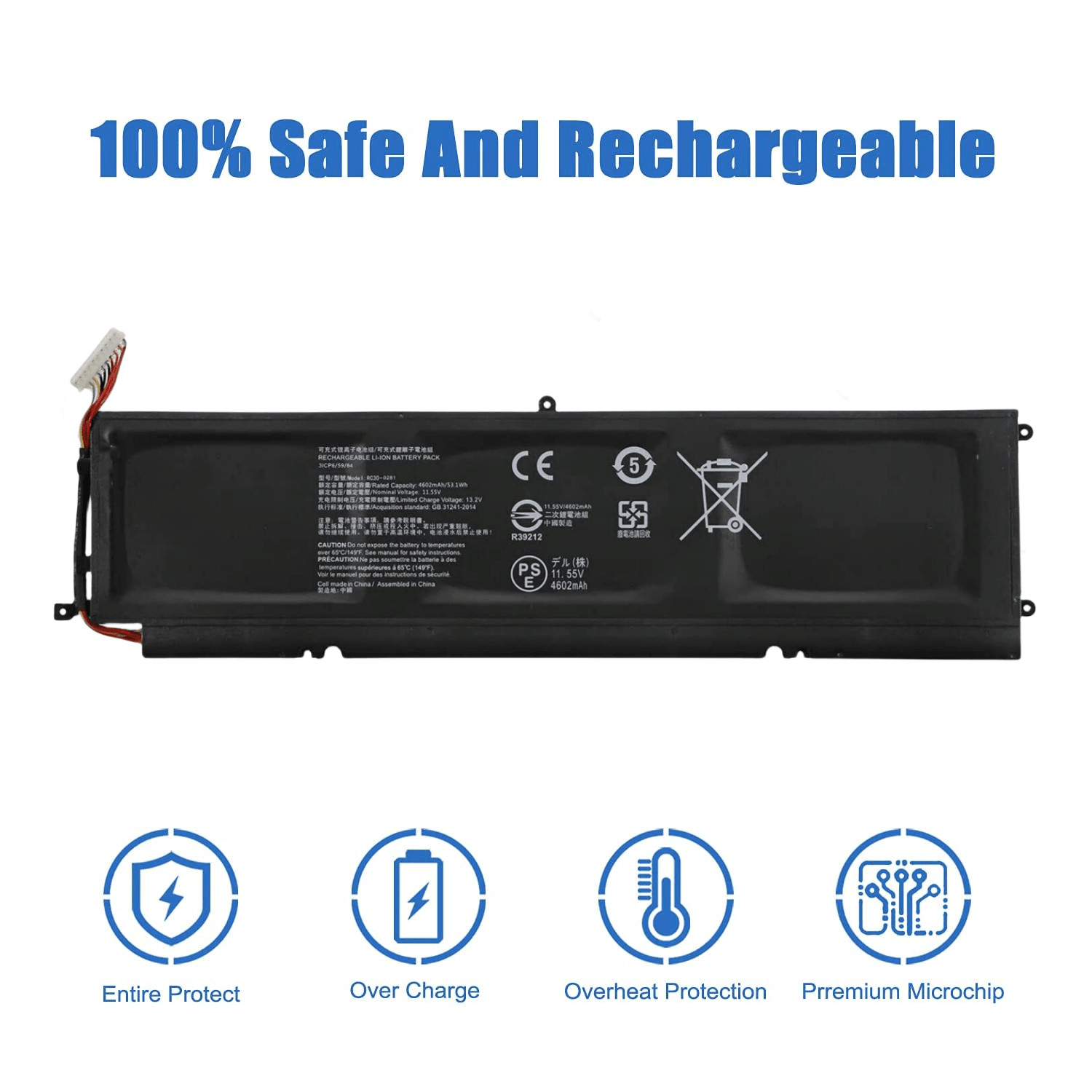 Genuine RC30-0281 Battery for Razer Blade Stealth 13 2018 2019 2020 RZ09-0310