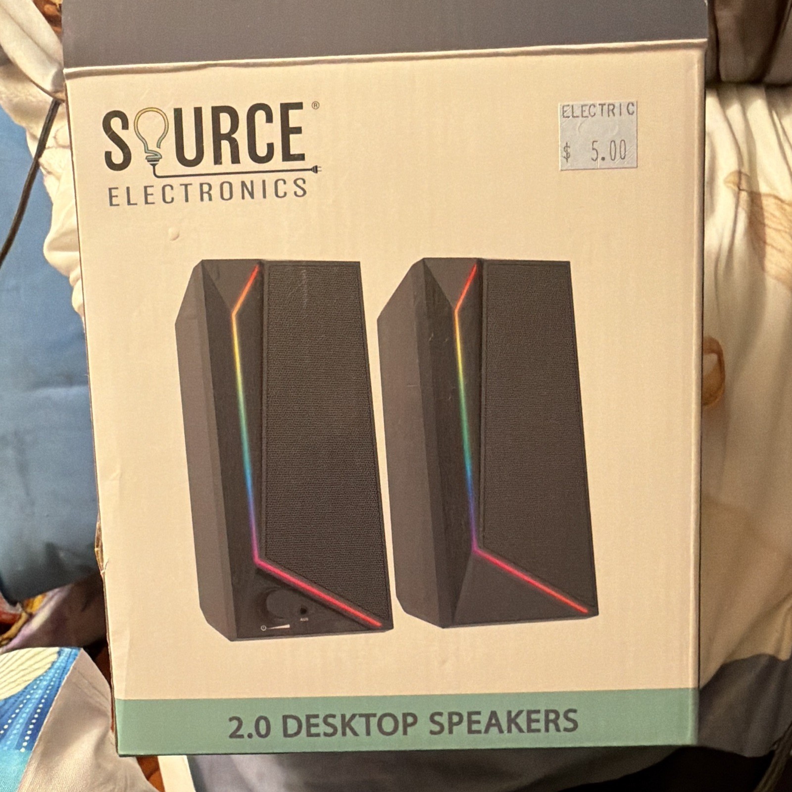 Source Electronics 2.0 Channel Computer Desktop Speakers, Wired USB, Black