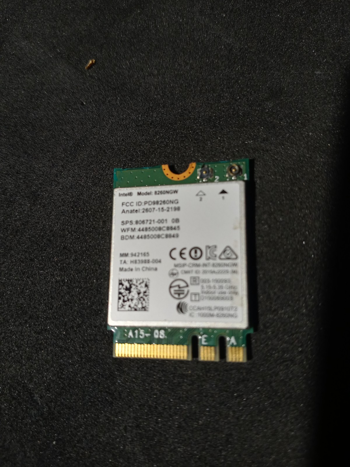 Intel 8260NGW Wireless AC+BT4.2 Wi-Fi Card