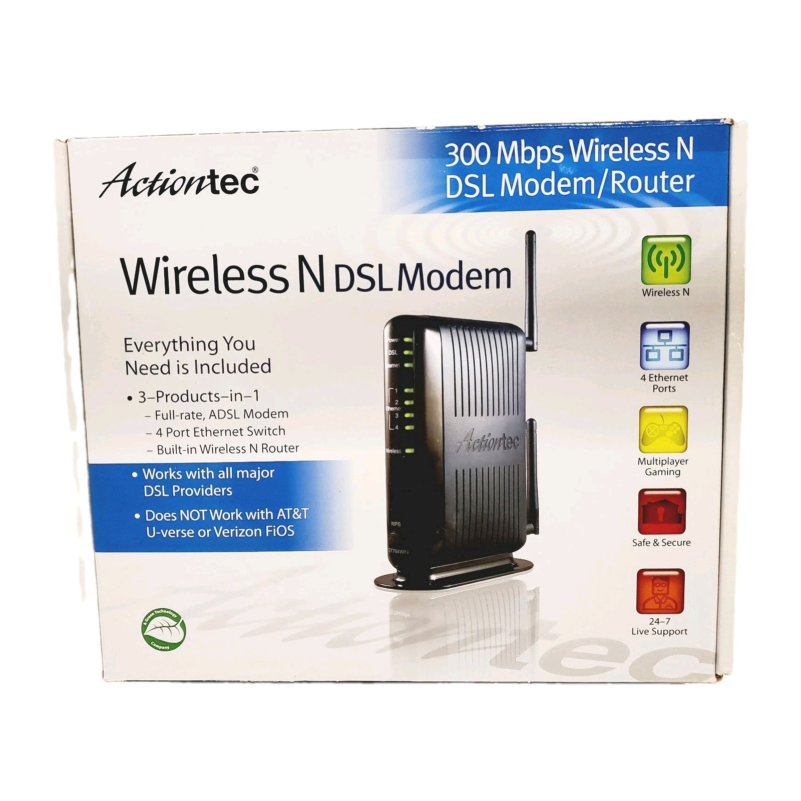 Actiontec GT784WN 4 Port 10/100 Wireless N Router