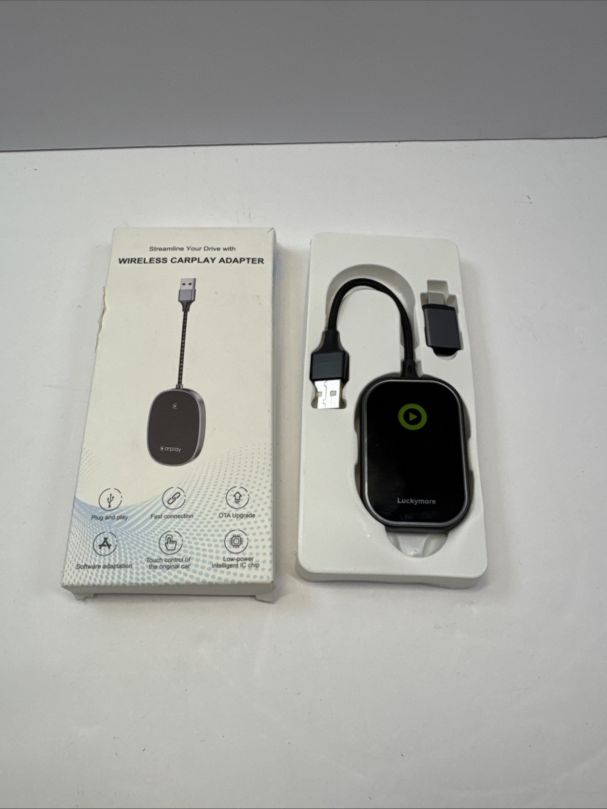 CarPlay Adapter 2024 Upgraded Convert Factory Wired CarPlay to Wireless A2