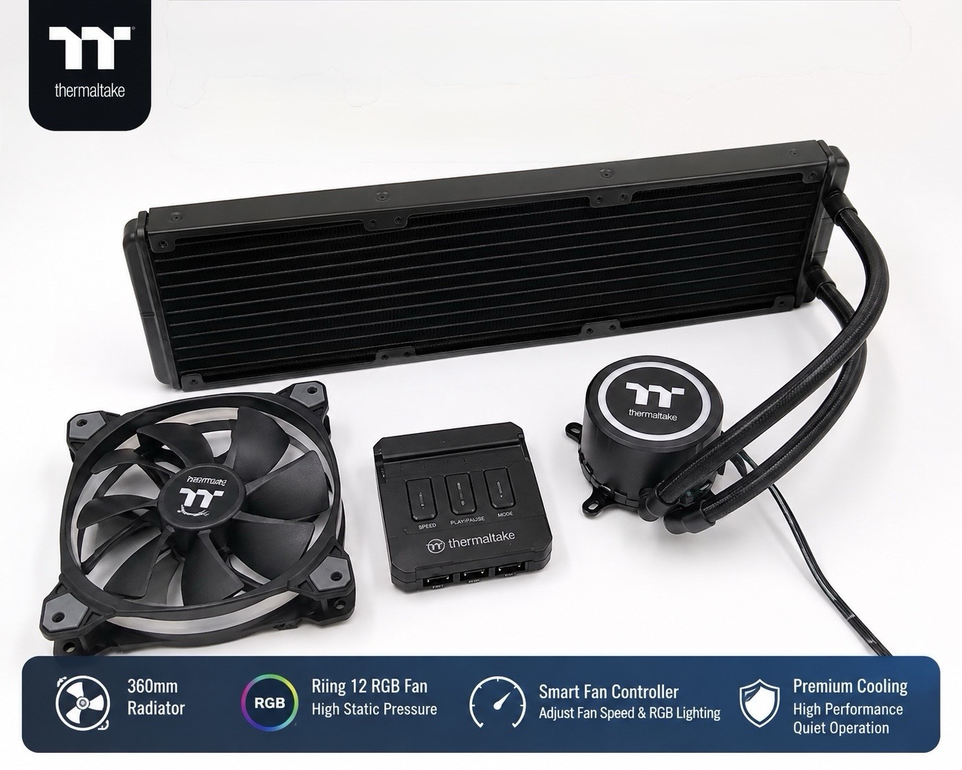 Thermaltake Water 3.0 Riing RGB 360 AIO CPU Cooler 1 Fan Controller