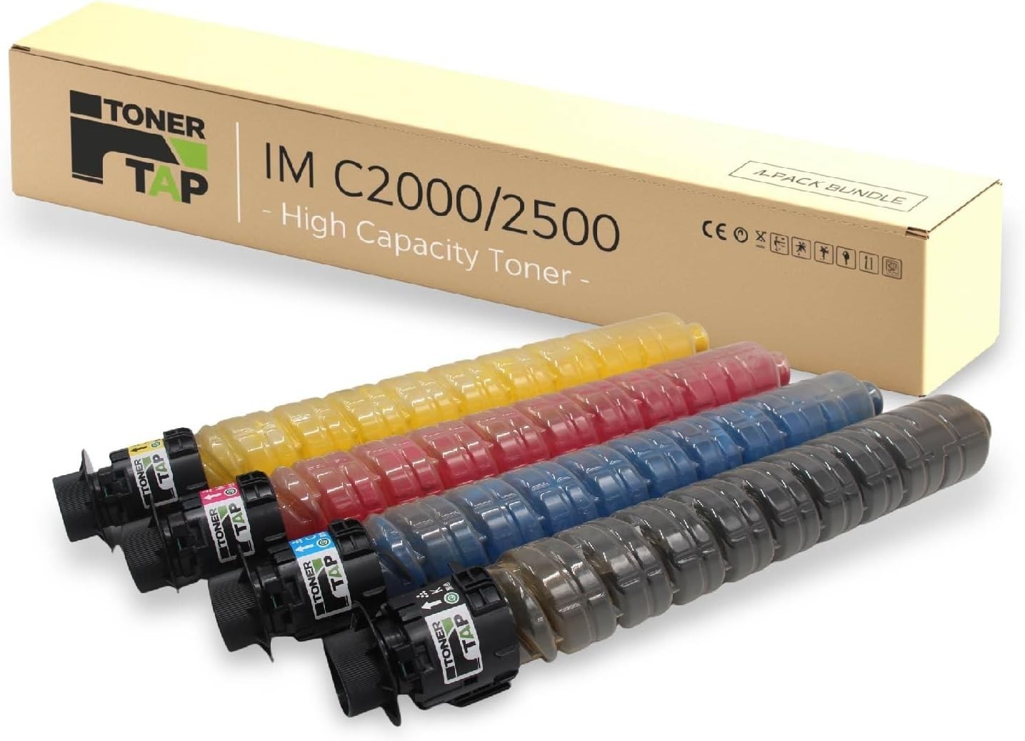 Toner 4-pack for Ricoh IM C2000 IM C2500, Replacement for Ricoh 842307, 842308,