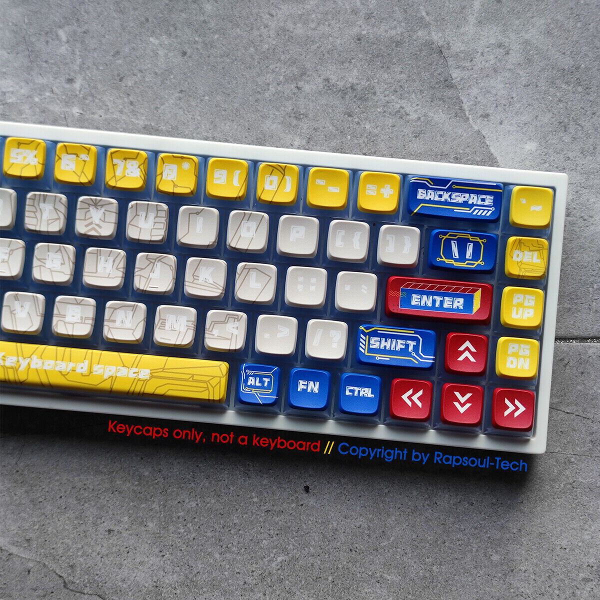 GUNDAM Clear Ball Shape Keycaps Set PBT Dyesub For Cherry MX Mechanical Keyboard