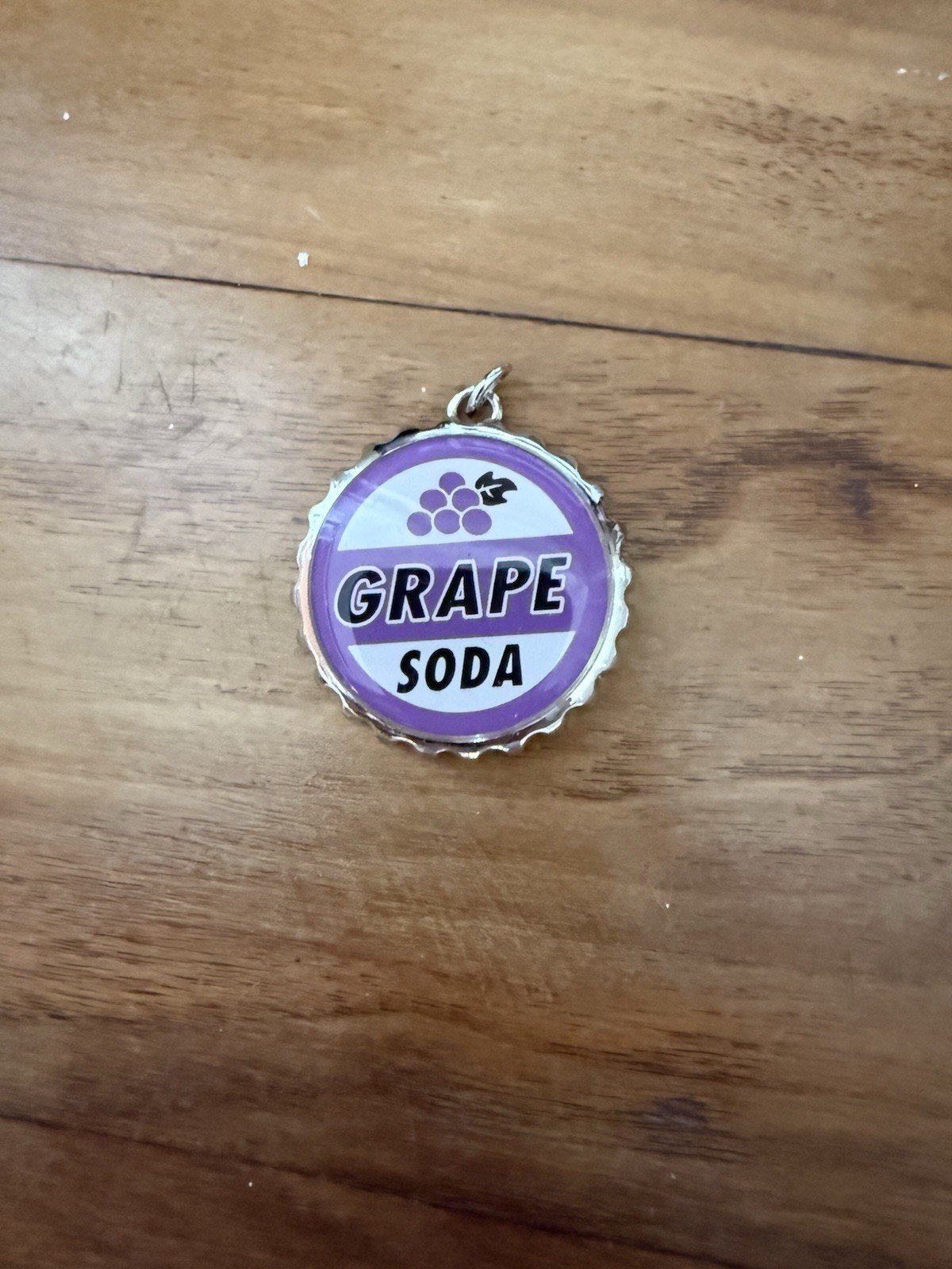 Disney Parks Pixar Up Carl Ellie Grape Soda Cap Keychain Bottle Opener