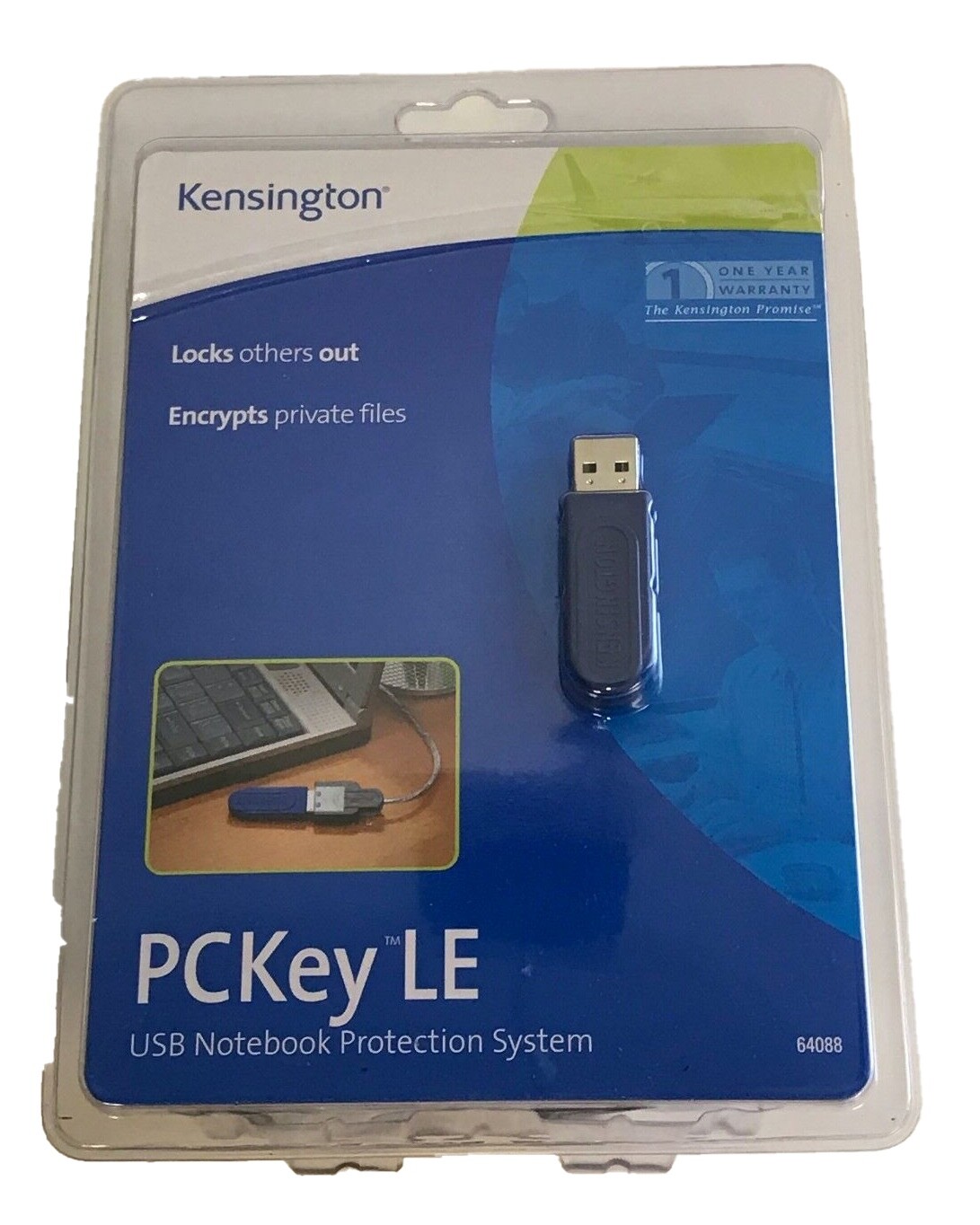 Kensington PCKey LE USB Notebook Laptop Protection System Windows 2000 XP