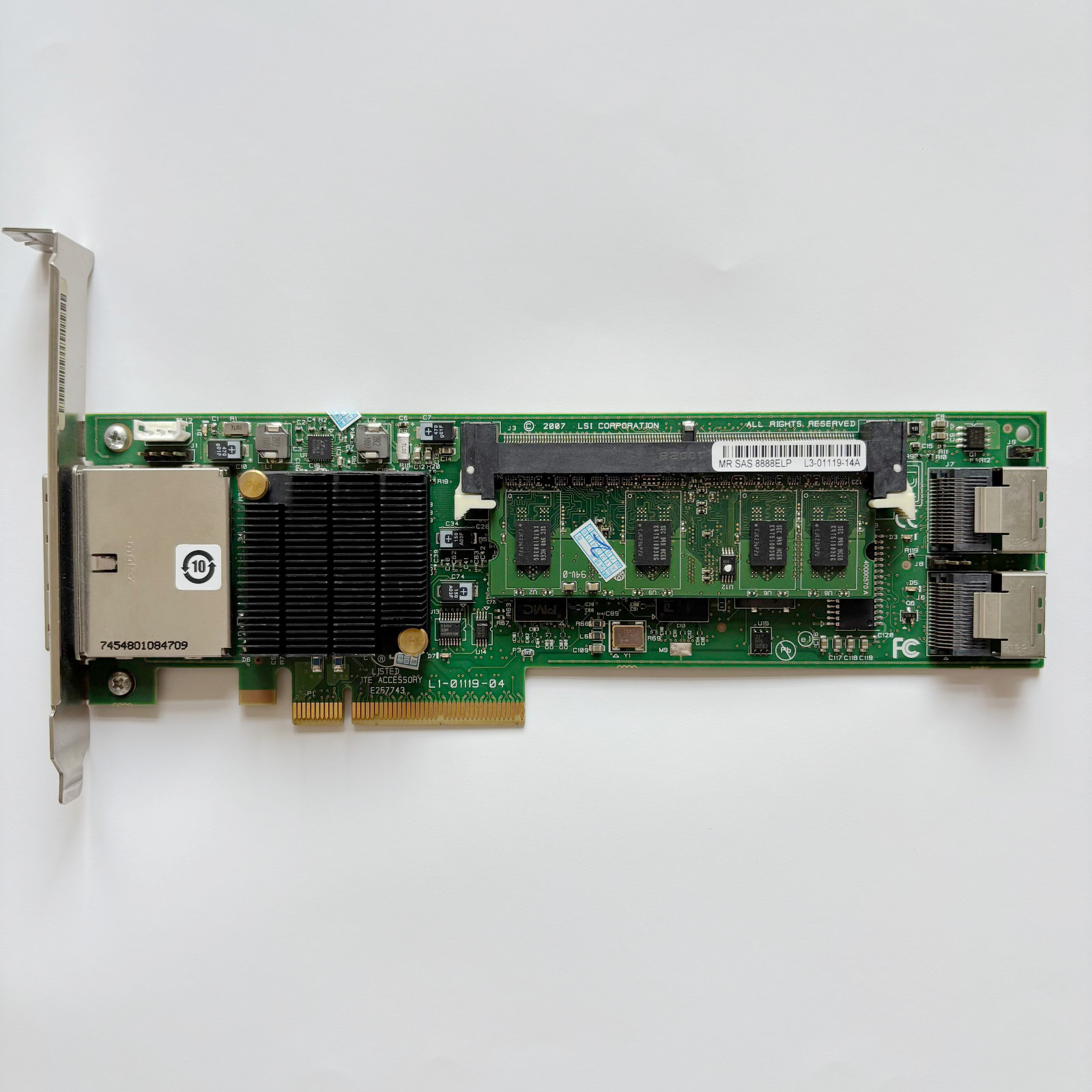 LSI MR SAS 8888ELP with 512M Cache SAS/SATAII Array Card Full Height Block