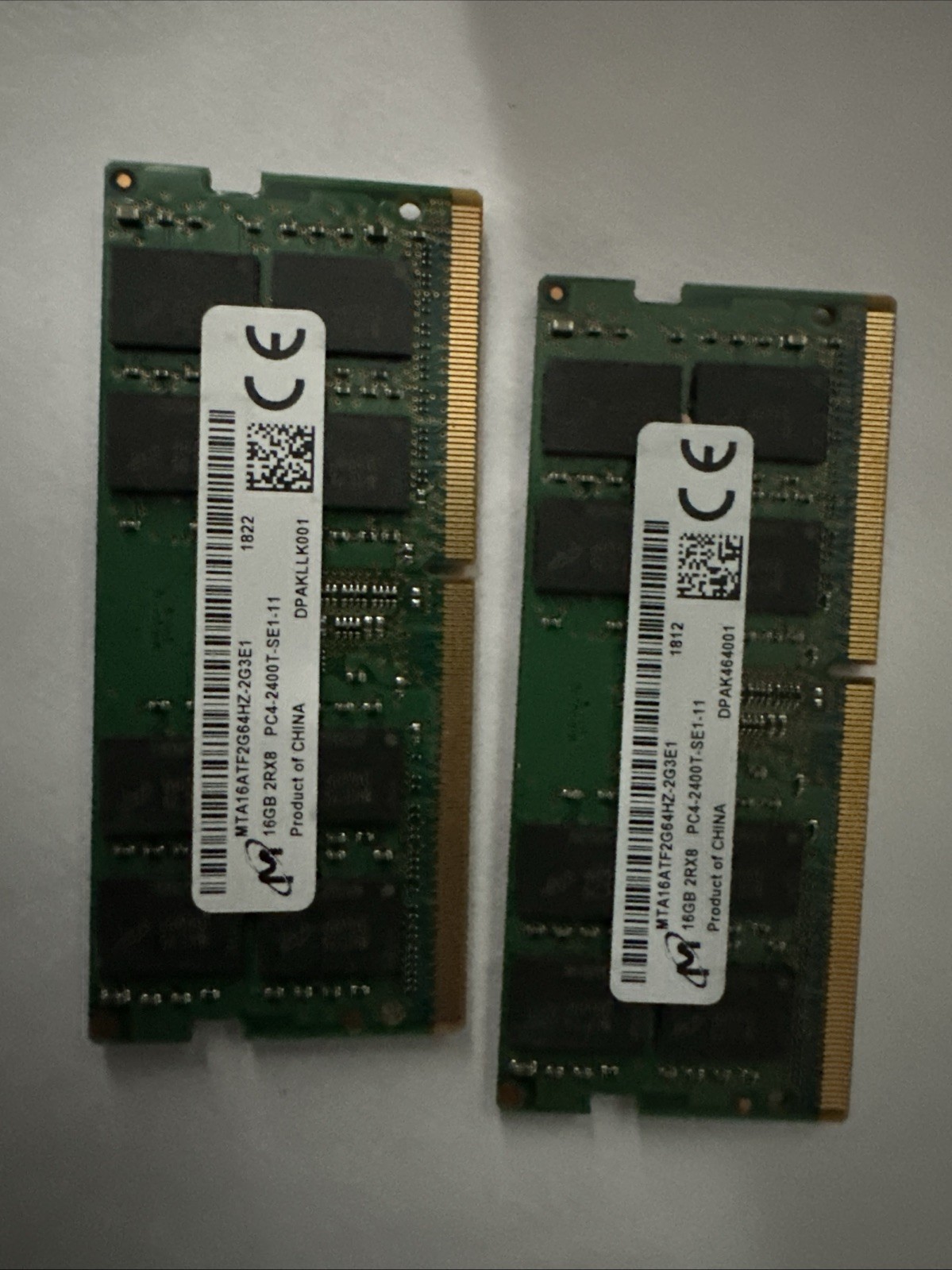 Micron 16GB 2RX8 PC4-2400T-SE1-11