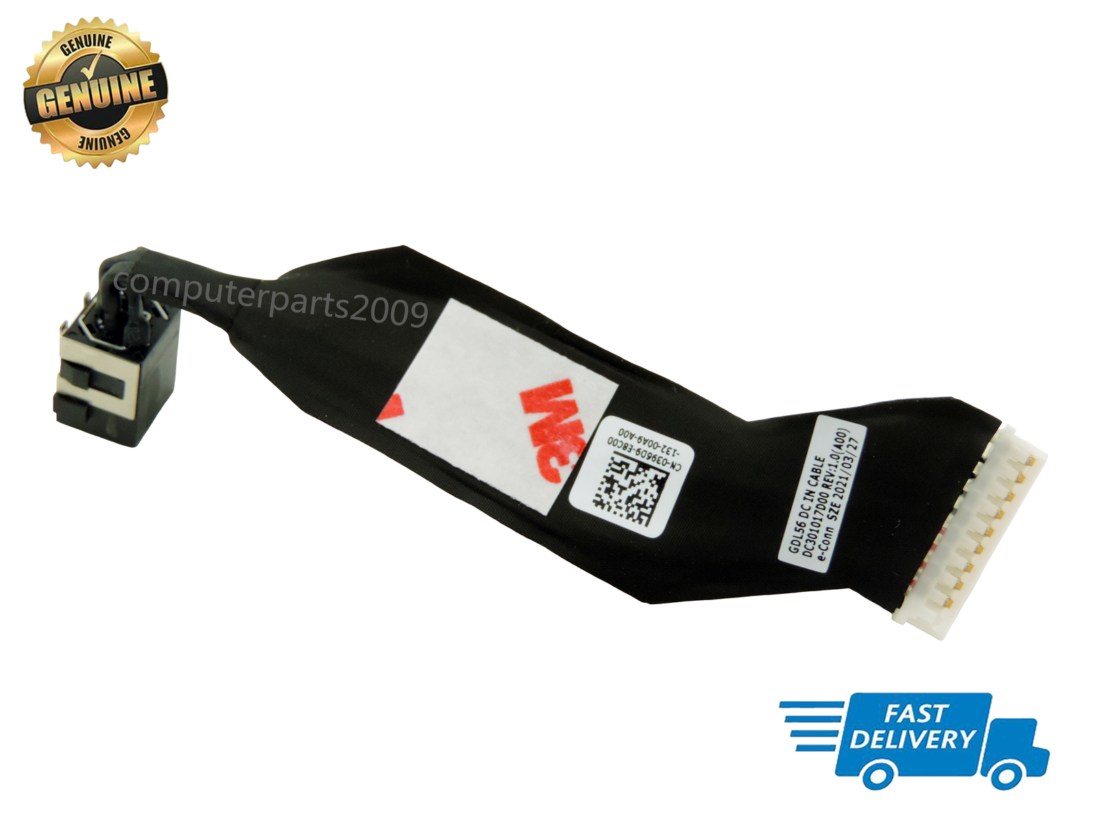 Original DC IN Power jack cable charging port for Dell G15 5511 with LA-K455P MB