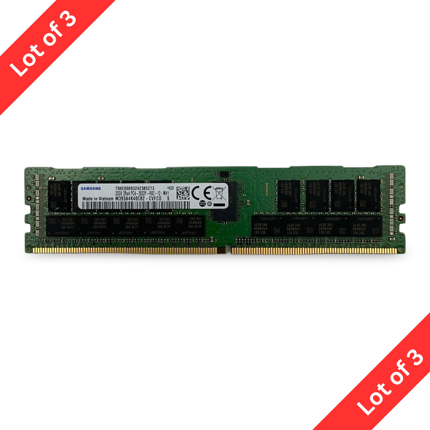 Lot | SAMSUNG 96GB (3X32GB) 2RX4 PC4-2933Y DDR4 Server Memory RAM
