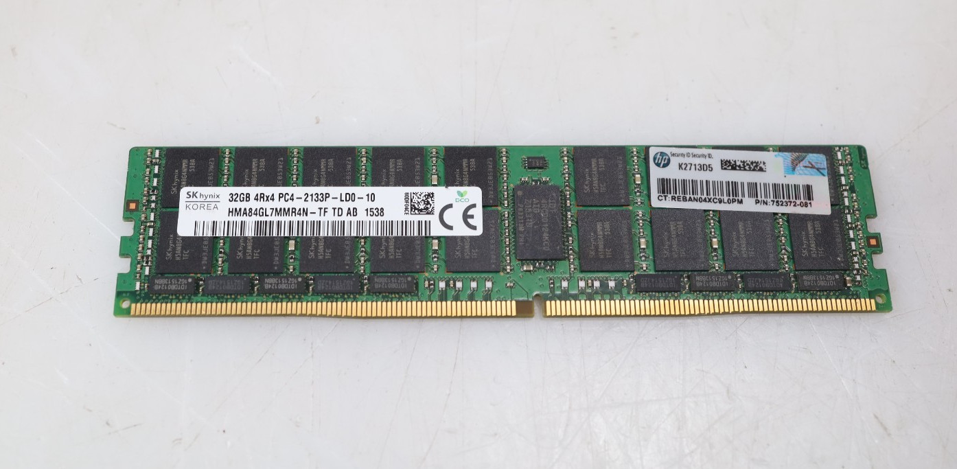 32GB SK Hynix HMA84GL7MMR4N-TF 2133MHz PC4-17000L LRDIMM DDR4 Server Memory