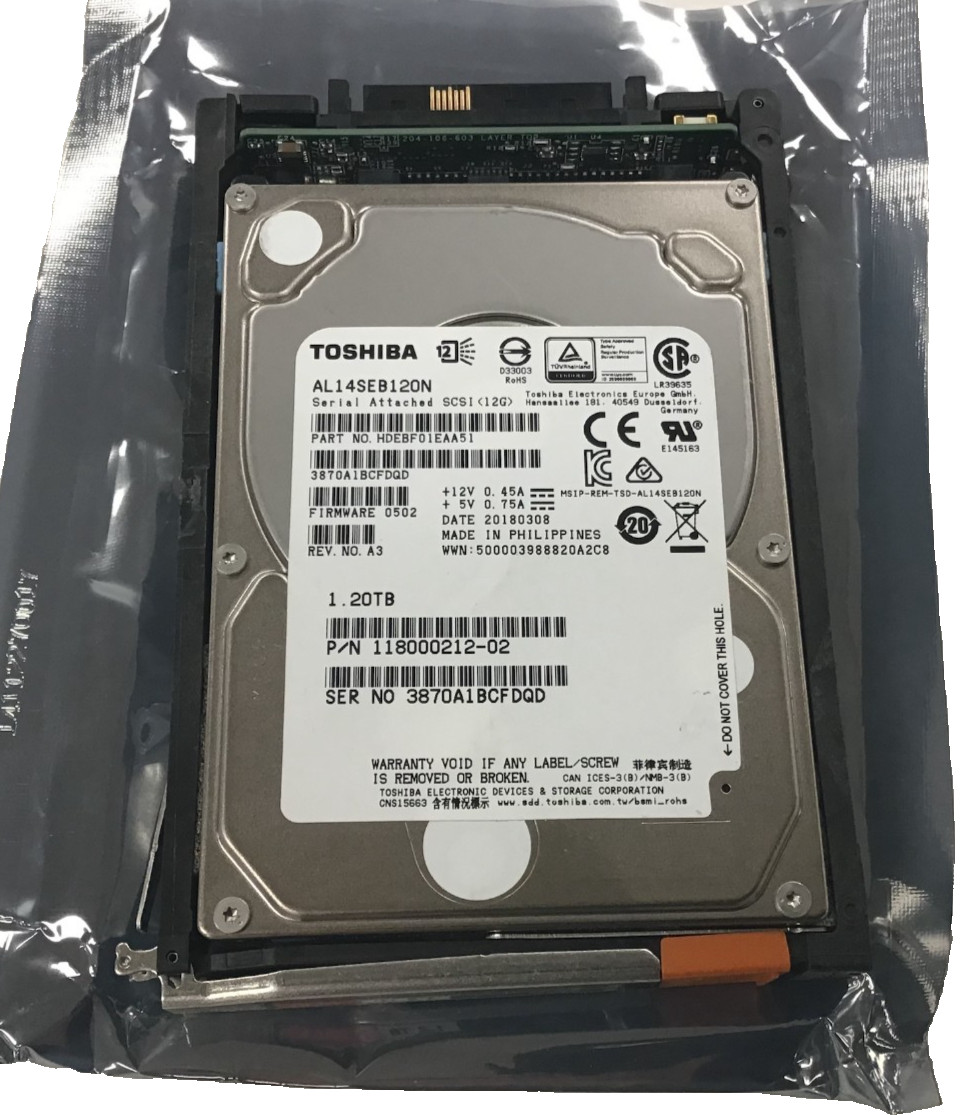 EMC 1.2tb 10k SAS 2.5in HDD for VMAX  005052164