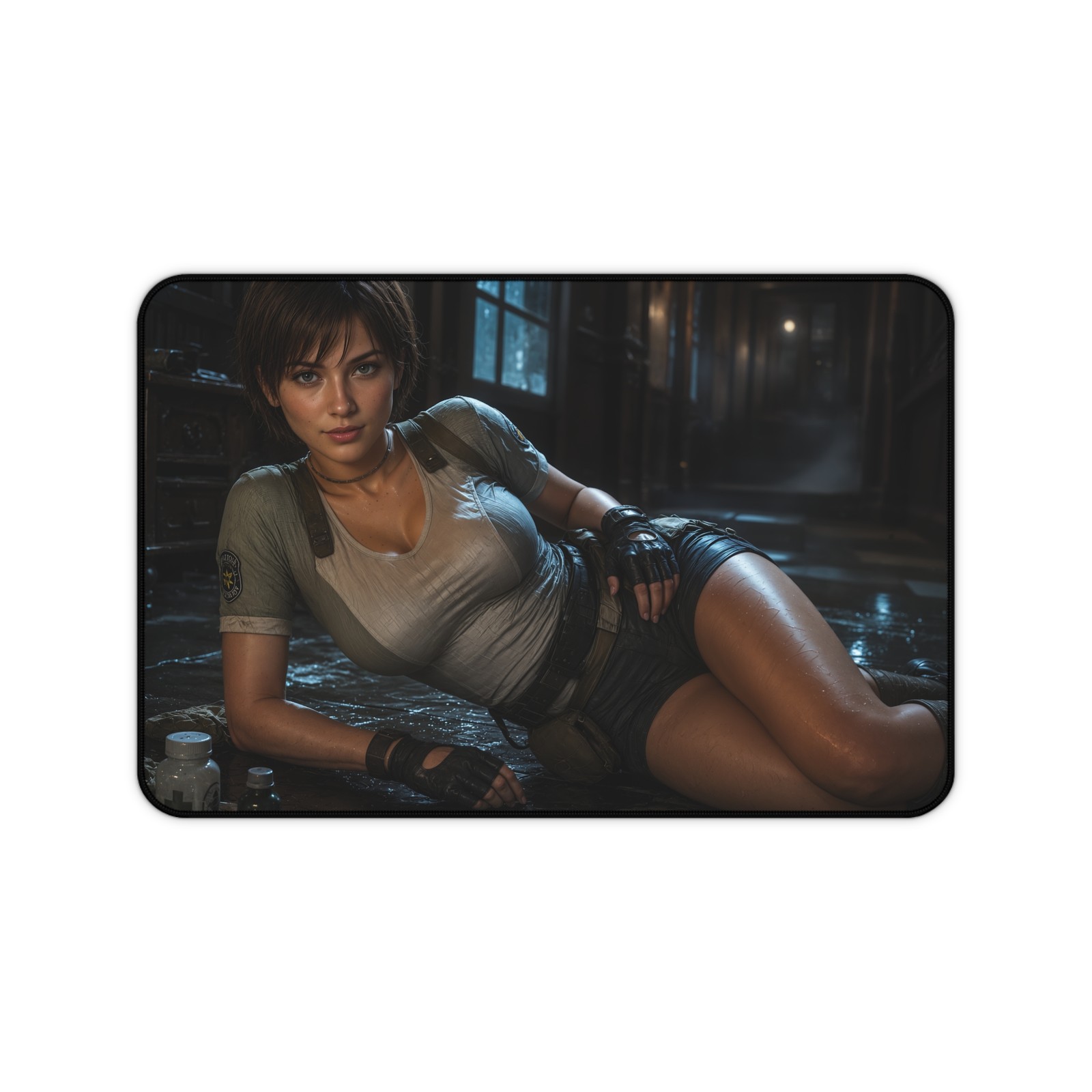 Survival Horror Mousepad Featuring Rebecca Chambers, Computer Desk Mat