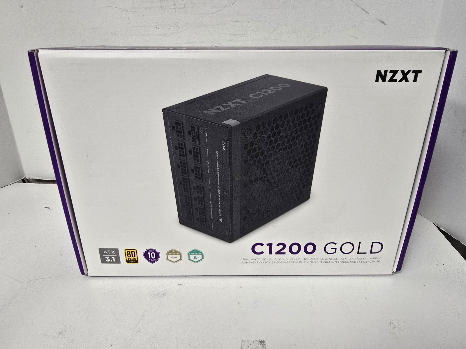 NZXT ATX 3.1 1200 Watt 80 Plus Gold Fully Modular Power Supply - Black - PA-2G2B