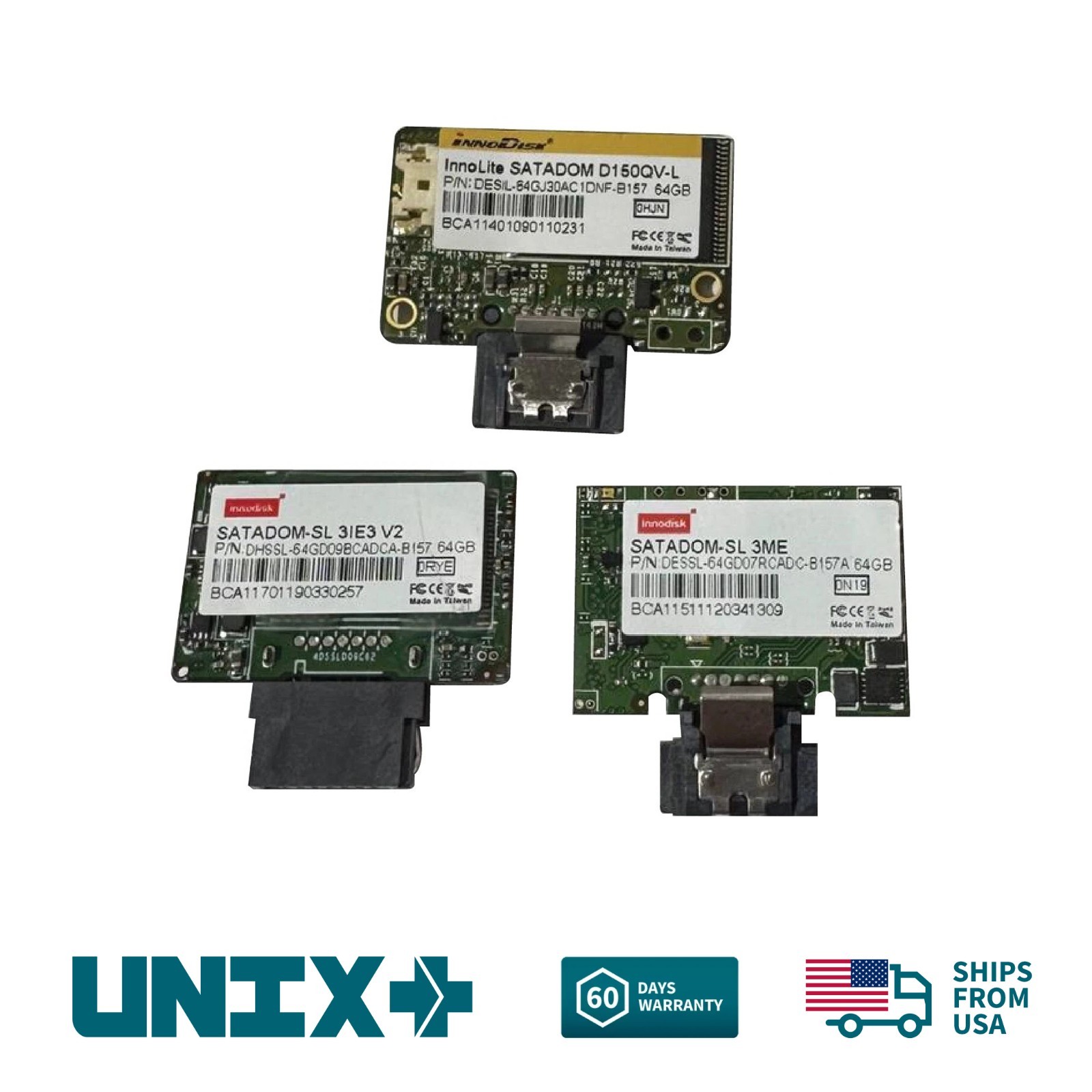 64GB Innodisk SATADOM Internal Boot SSD 6Gbps SATA DOM No Cable
