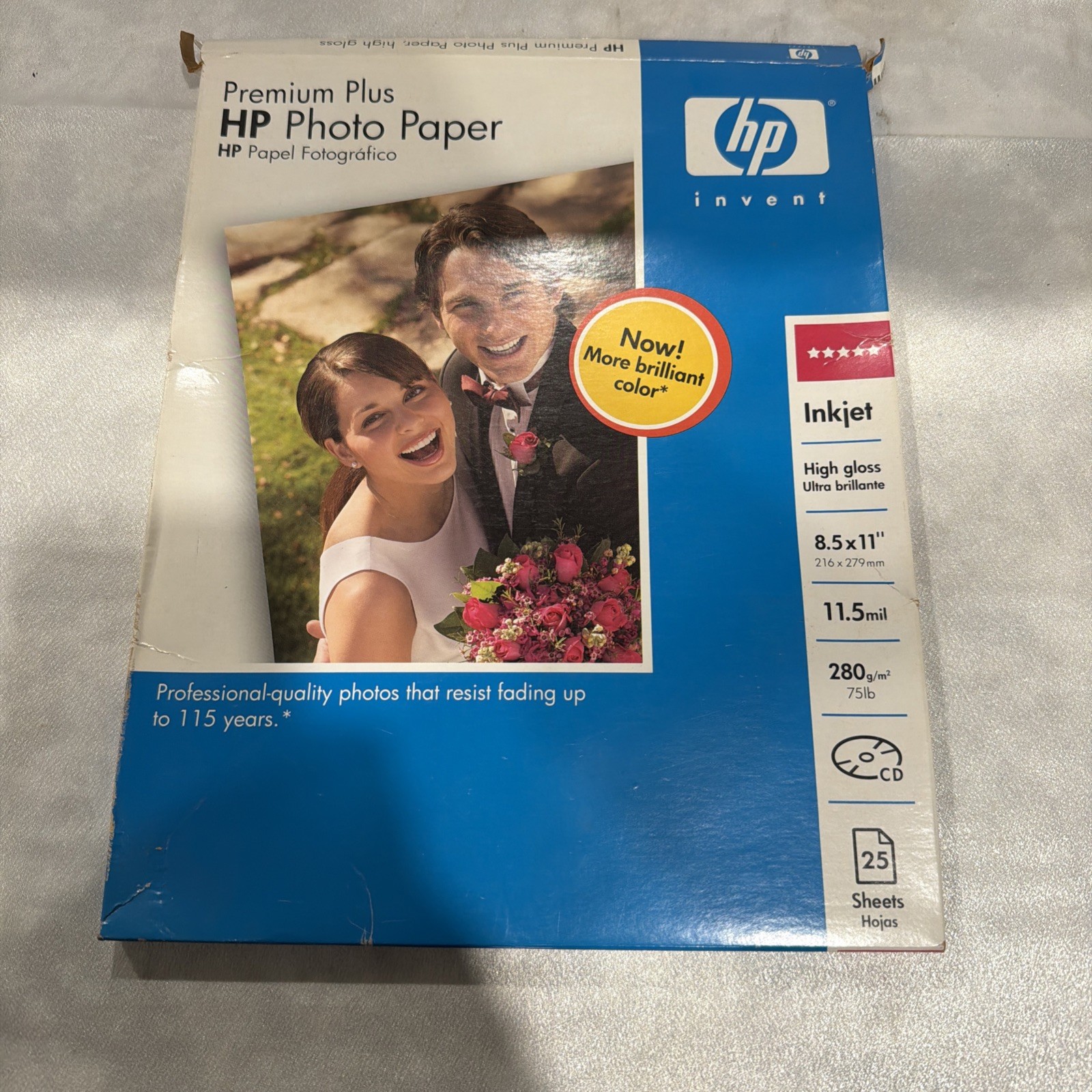 HP High Gloss Inkjet Premium Plus Photo Paper 12 Sheets 8.5" x 11" Open Box 2004