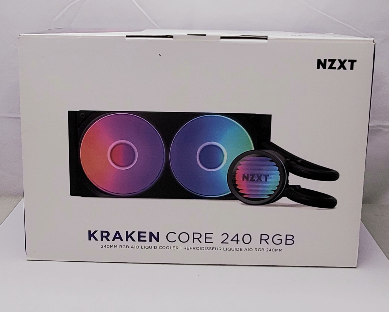 NZXT Kraken Core 240 RGB AIO CPU Liquid Cooler 240mm Radiator AM5 AM4 Black
