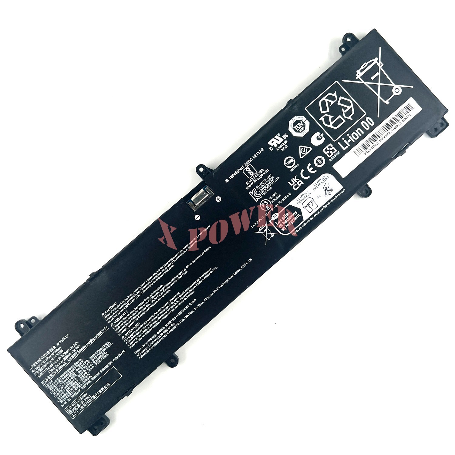 Original BTY-M5B Battery For MSI Venture 16 AI A2HMTG 15.48V 3500mAh 54.1Wh