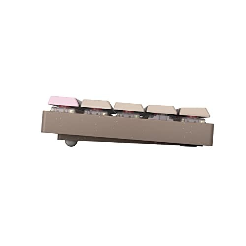 KHAKI PINK - CHERRY MX-LP 2.1 COMPACT WIRELESS GAMING KEYBOARD. RGB MX SILVER