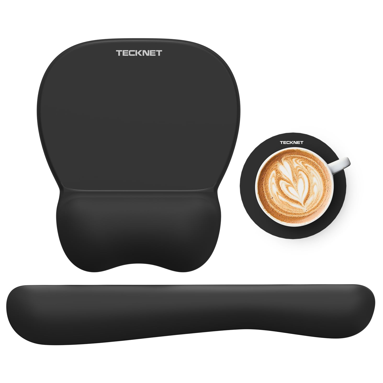 Gel Ergonomic Mouse Pad Keyboard Wrist Rest Coaster TECKNET MGM01124