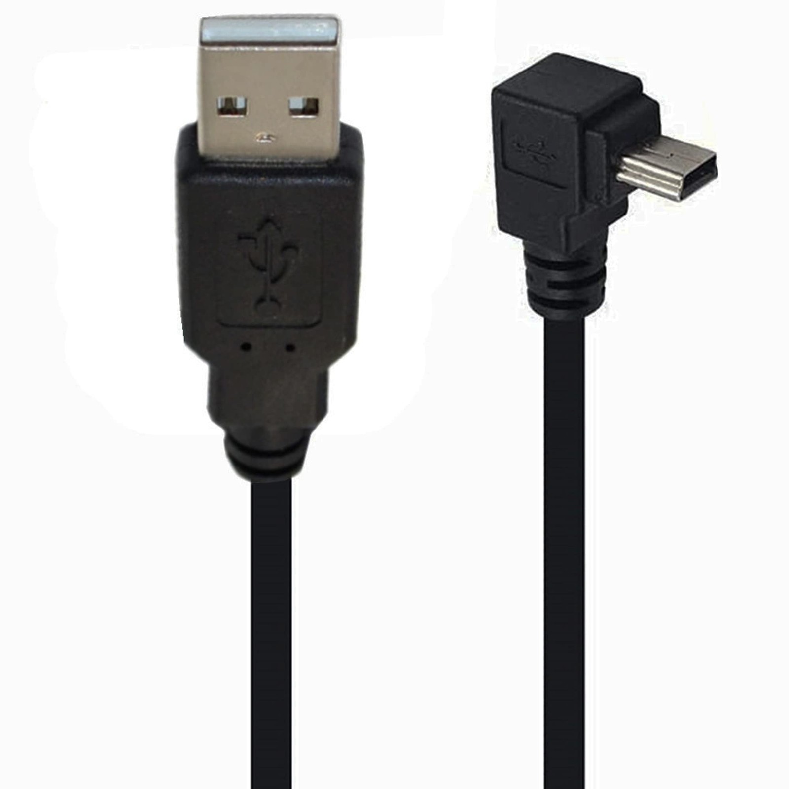 SHANFEILU 90 Degree Mini USB Extension Cable Black Up Angle 4.9FT