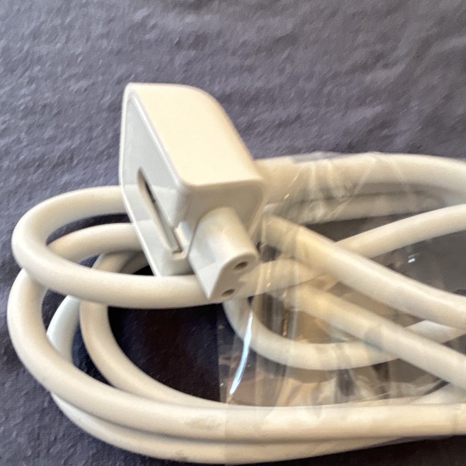 White Computer Power Cable NEMA 5-15P to 2-Prong, 5.5 ft Length