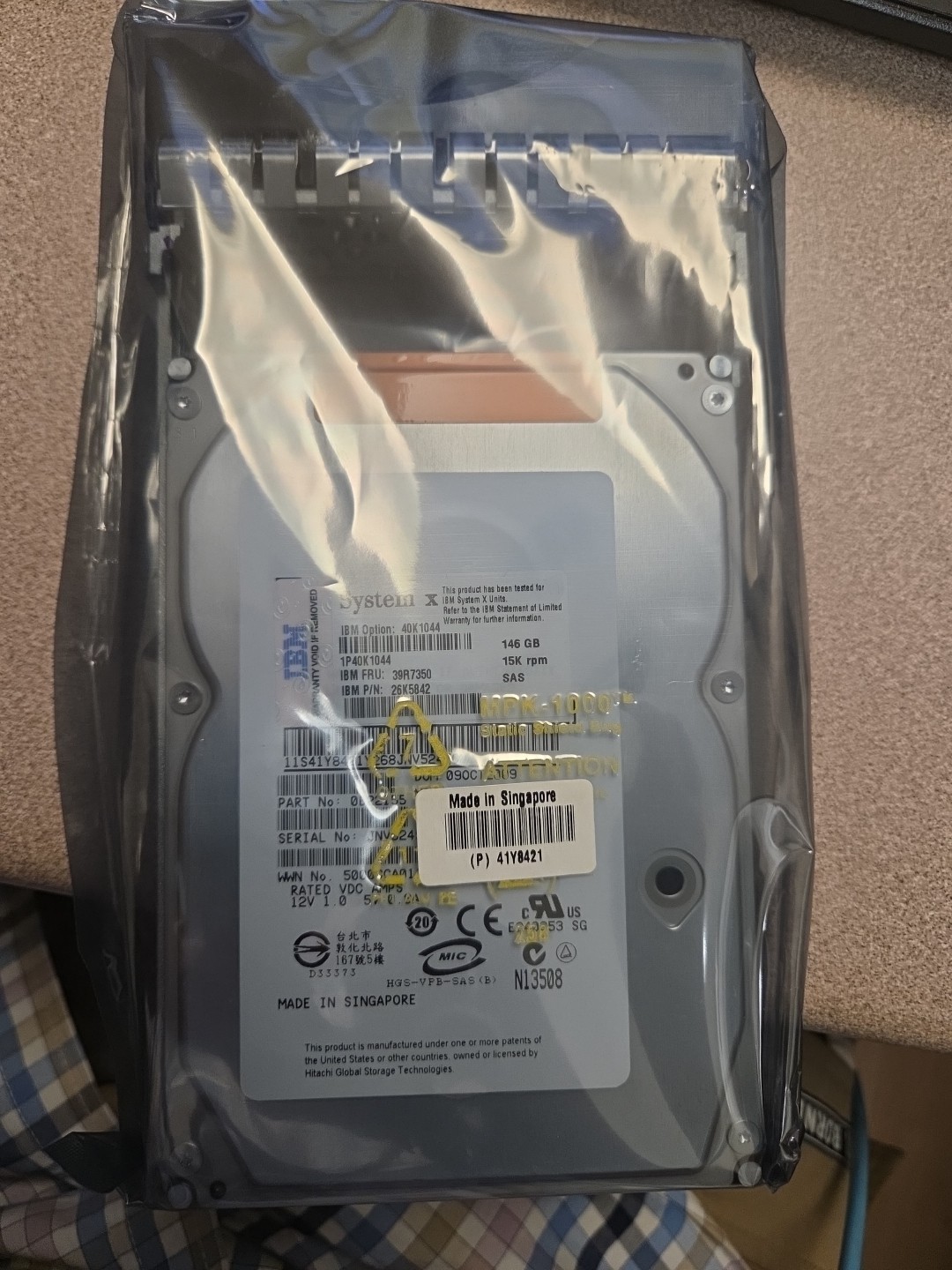 IBM 146GB Internal 15000RPM 3.5" (40K1044) HDD