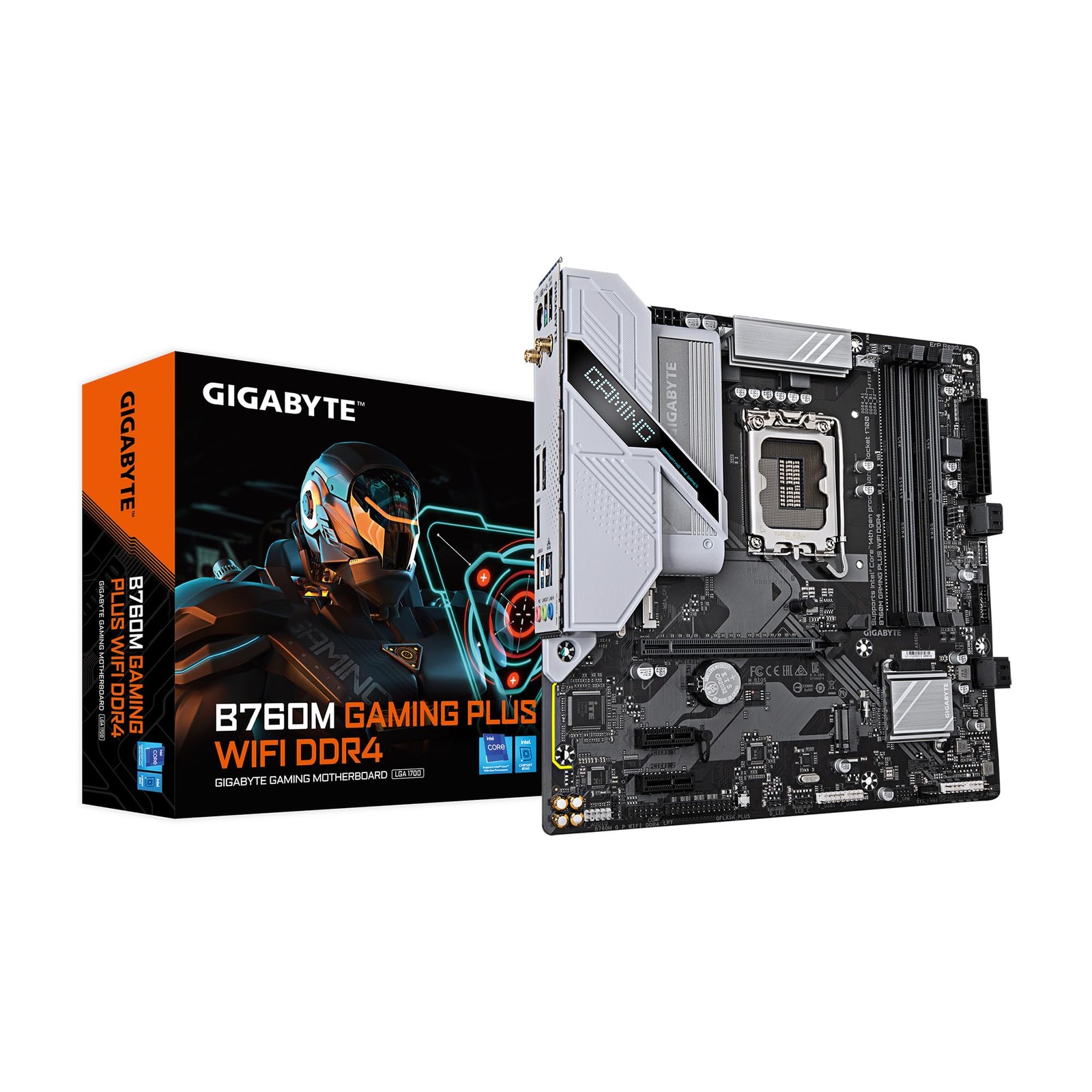 GIGABYTE B760M Gaming Plus WiFi DDR4 LGA 1700 Intel B760 M-ATX mATX, White