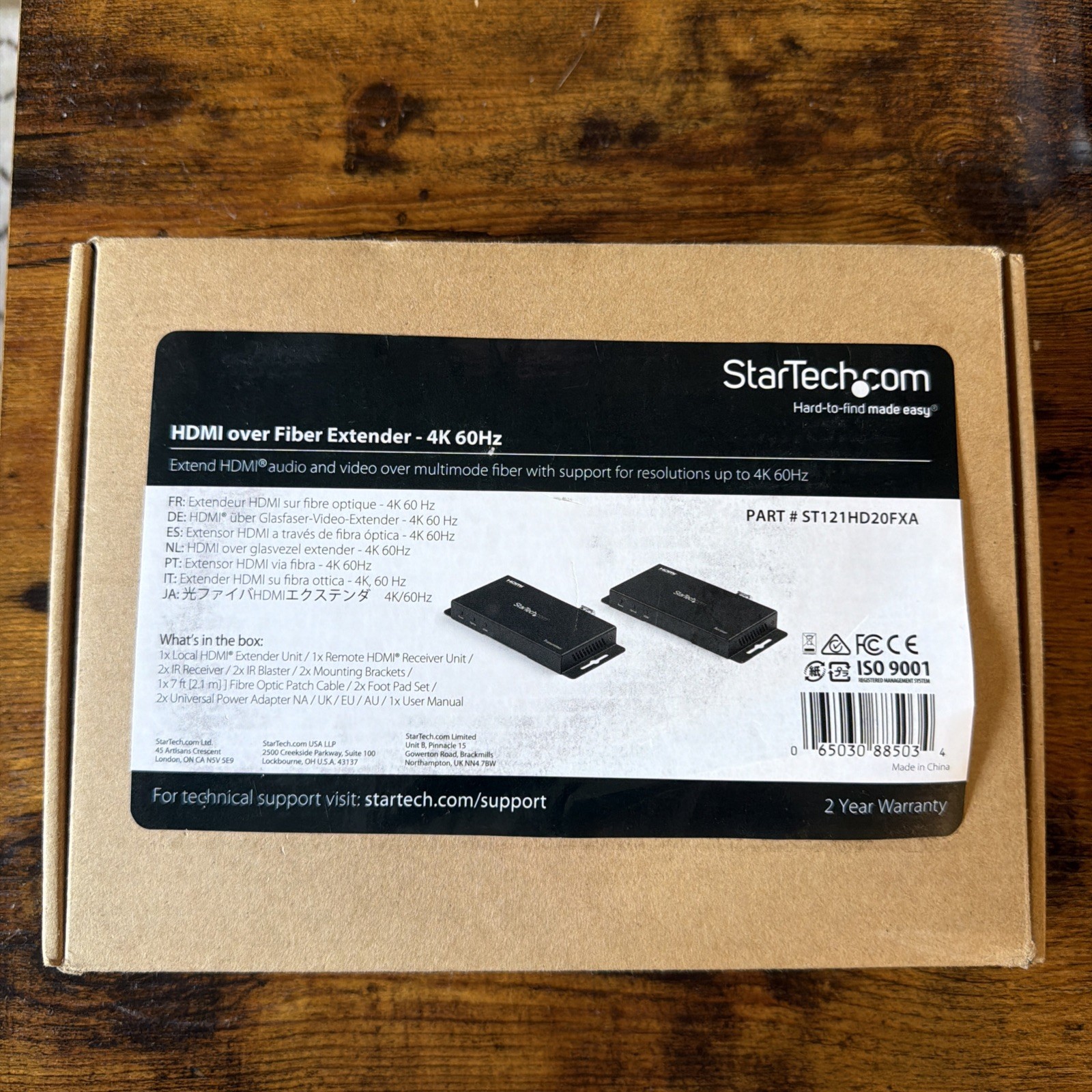 StarTech-New-ST121HD20FXA2 _ 4K HDMI OVER FIBER EXTENDER KIT  4K 60HZ 